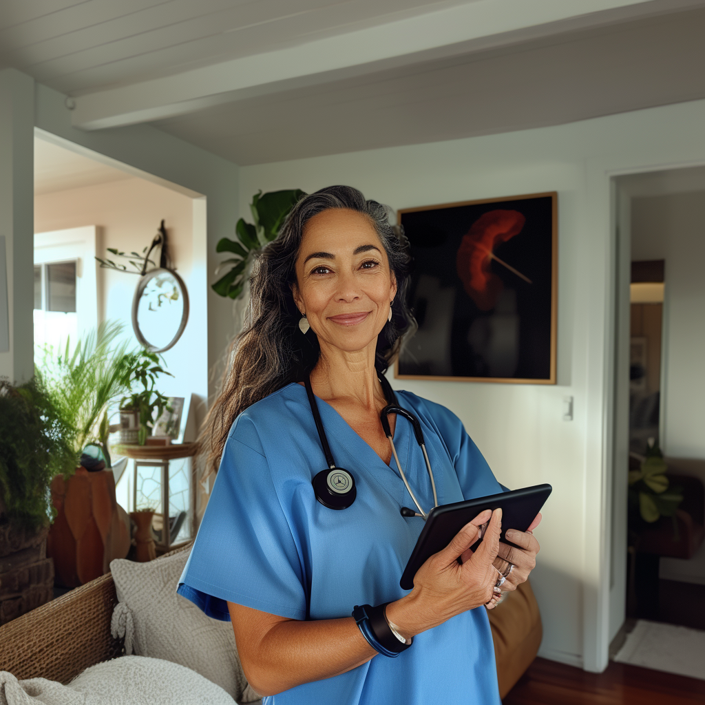 Doctor reviewing Zeph patient data on tablet